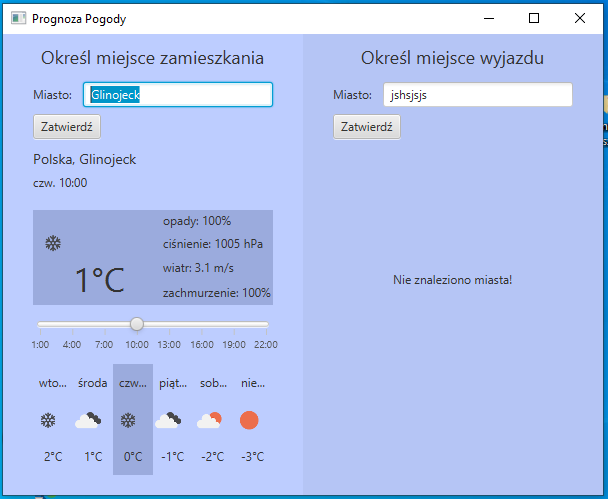 Weather Forecast City Not Found